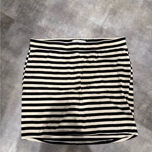 Black and Cream Striped Skirt
